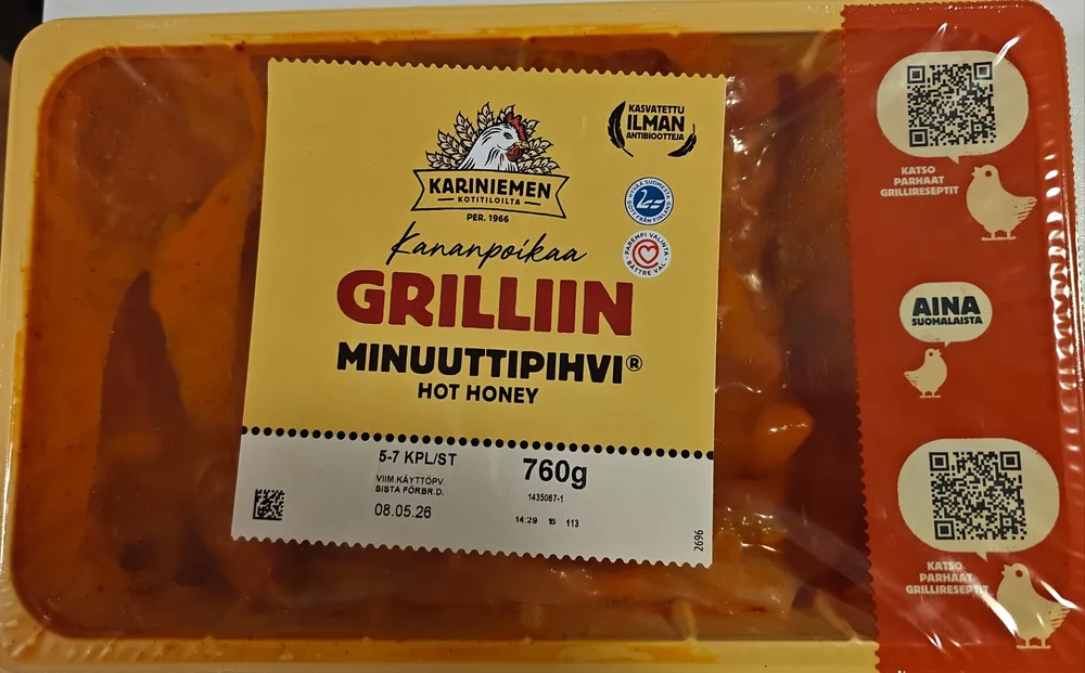 Kananpoikaa Minuuttipihvi Hot Honey