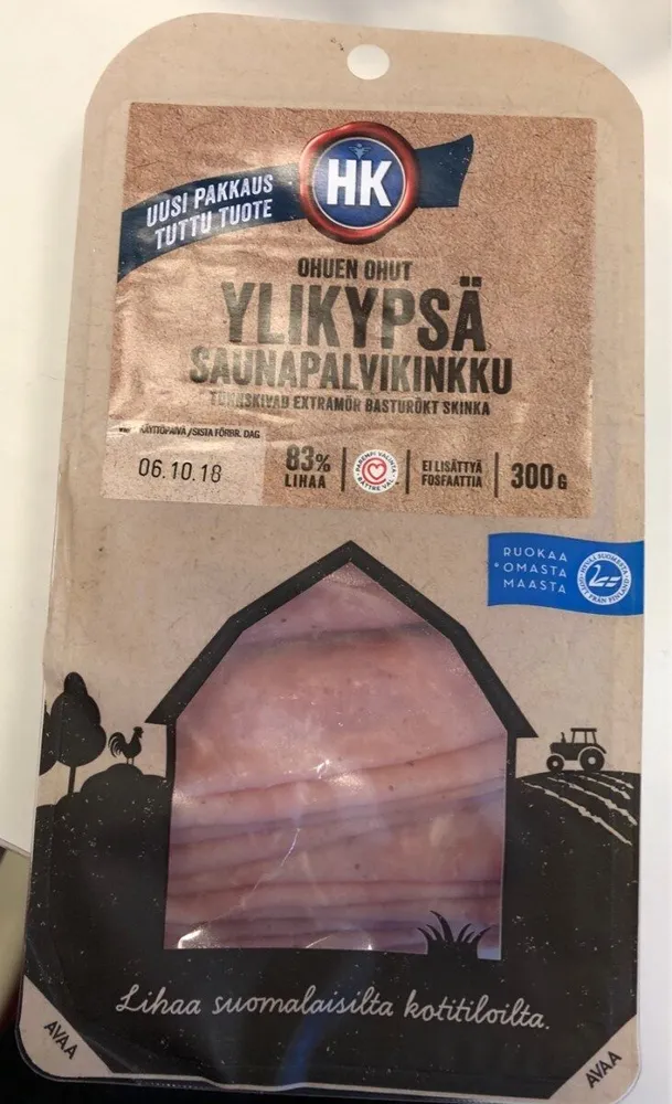 Ohuen Ohut Ylikypsä saunapalvikinkku