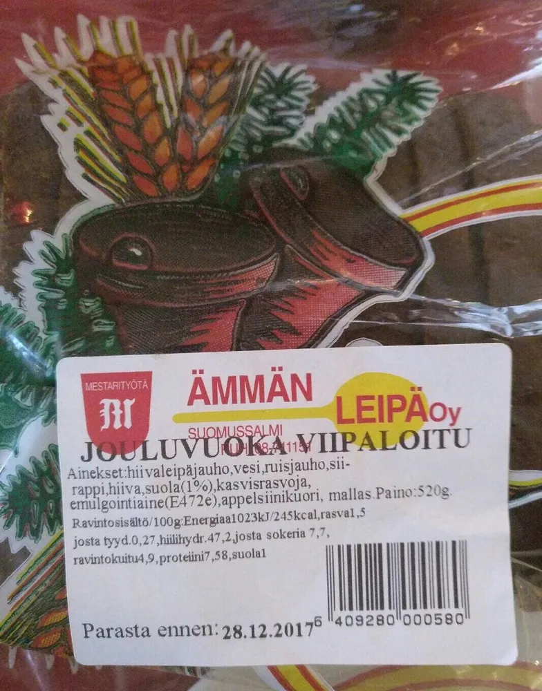 Jouluvuoka viipaloitu