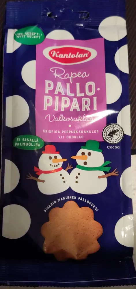 Rapea pallopipari valkosuklaa