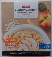 Annospikapuuro kaura-omena-kaneli