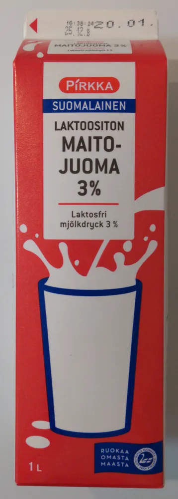Suomalainen laktoositon maitojuoma 3%