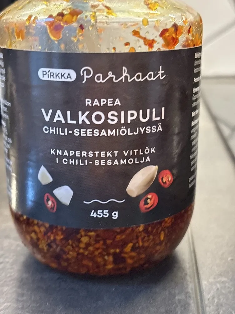 Rapea Valkosipuli Chili-seesamiöljyssä