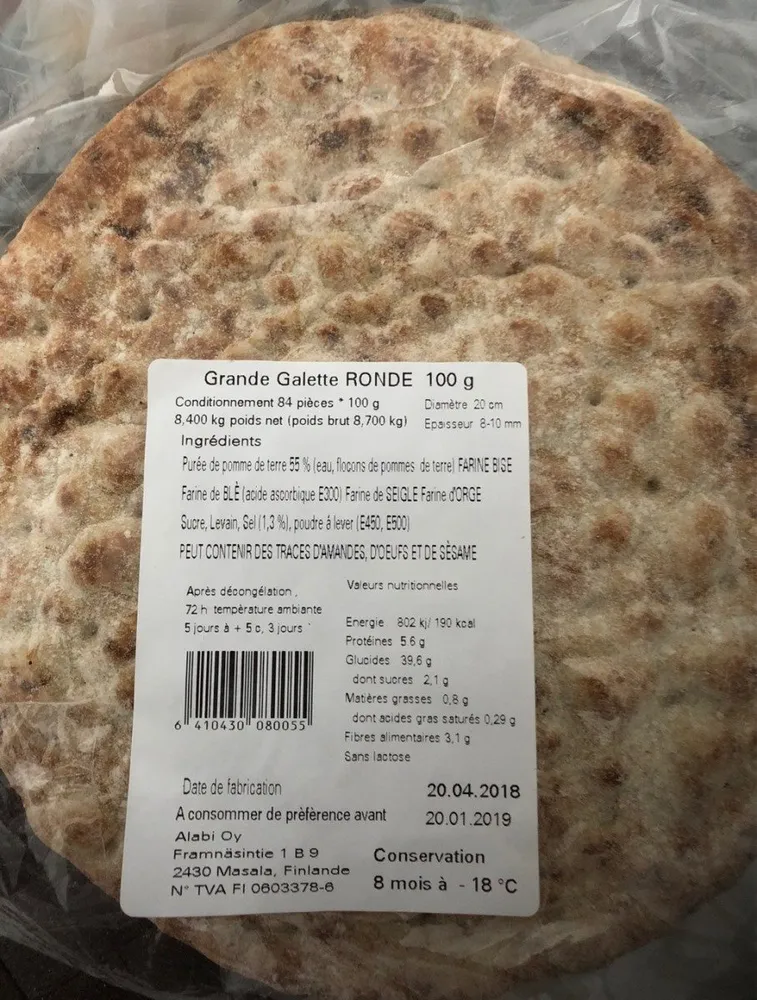 Grande galette ronde