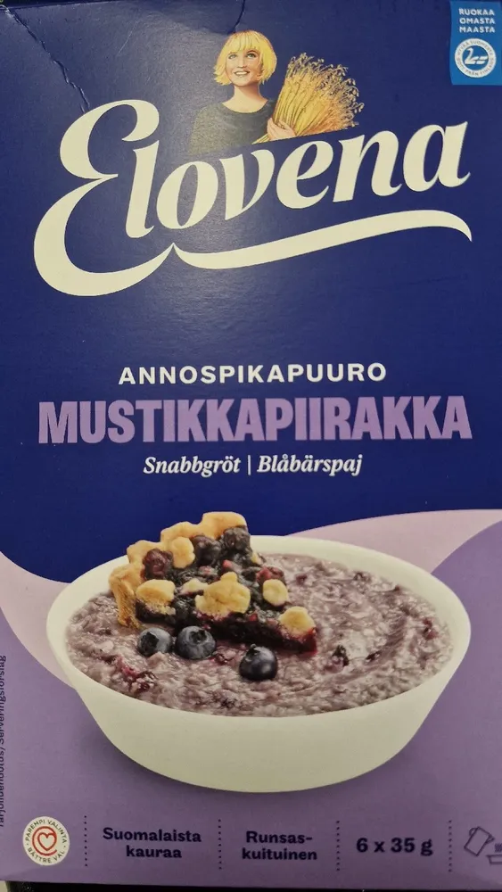 Annospikapuuro Mustikkapiirakka