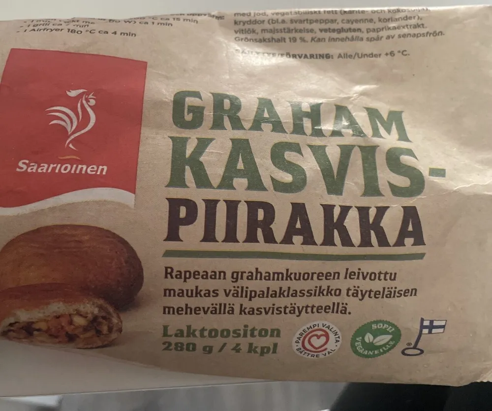Graham-kasvispiirakka
