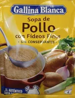 Sopa de pollo con fideos finos