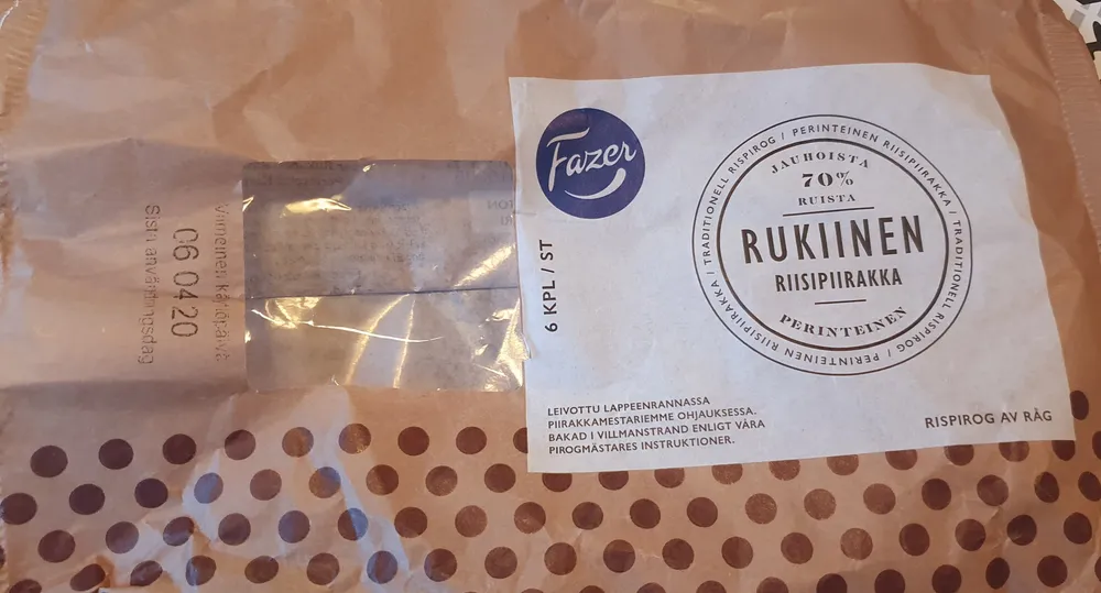 Rukiinen Riisipiirakka