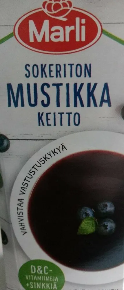 Sokeriton Mustikkakeitto