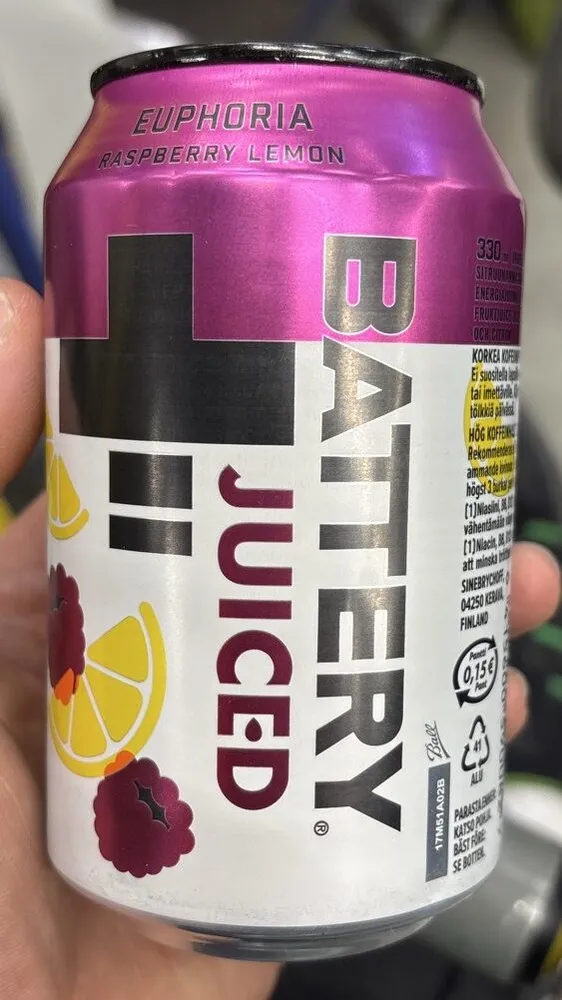 Battery Juiced Euphoria Raspberry Lemon