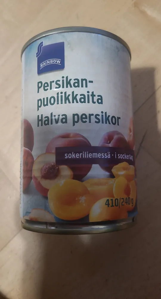 Rainbow Persikanpuolikkaita