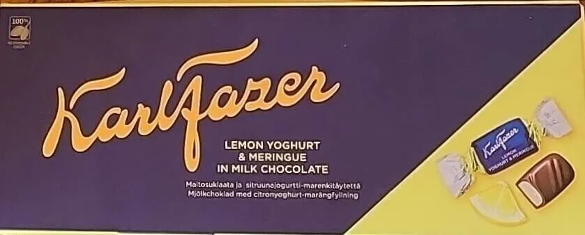 Karl Fazer Lemon Yoghurt & Meringue in Milk Chocolate