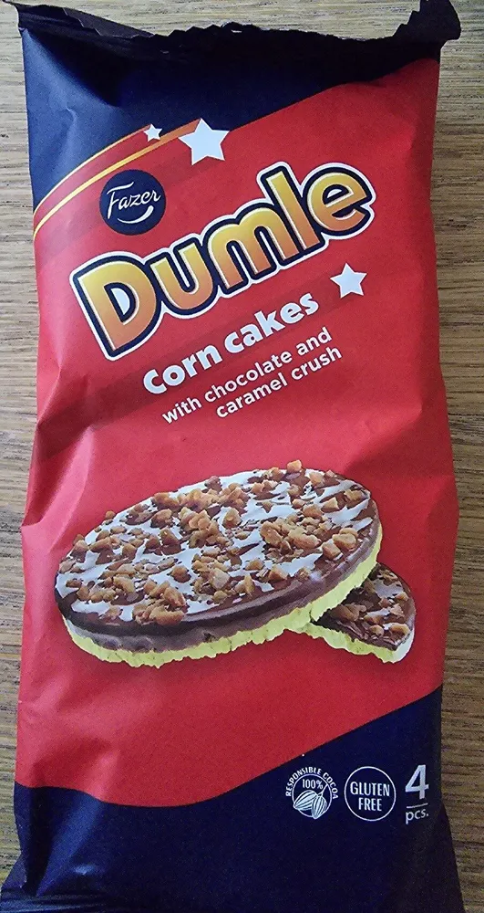 Dumle Corn Cakes with Chocolate & Caramel Crush