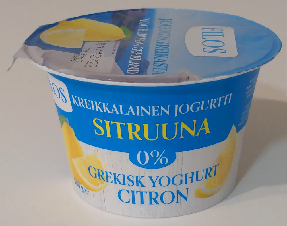 Kreikkalainen jogurtti sitruuna 0%