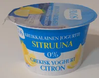 Kreikkalainen jogurtti sitruuna 0%