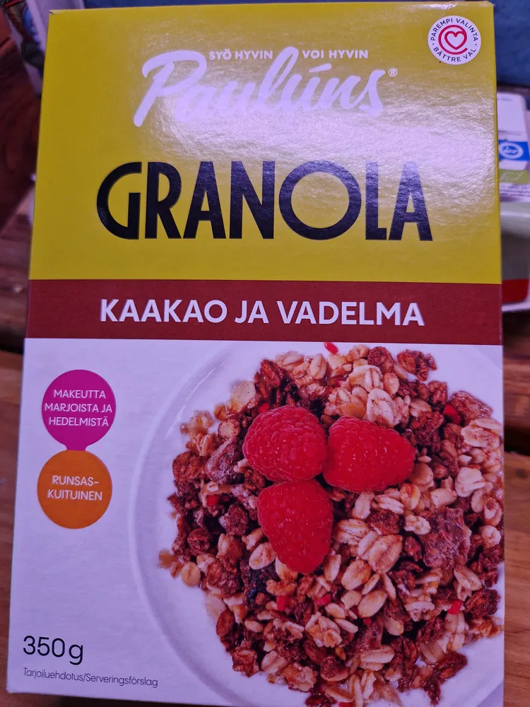 Kaakao Ja Vadelma Granola