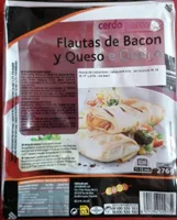 Flautas de bacon y queso