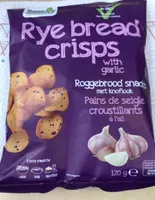 Rye bread crisps with garlic