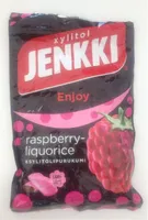 Raspberry-liquorice ksylitolipurukumi