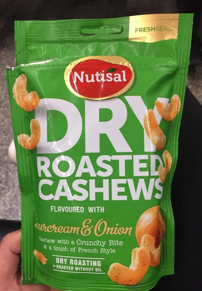 Dry roasted cashews sourcream & onion