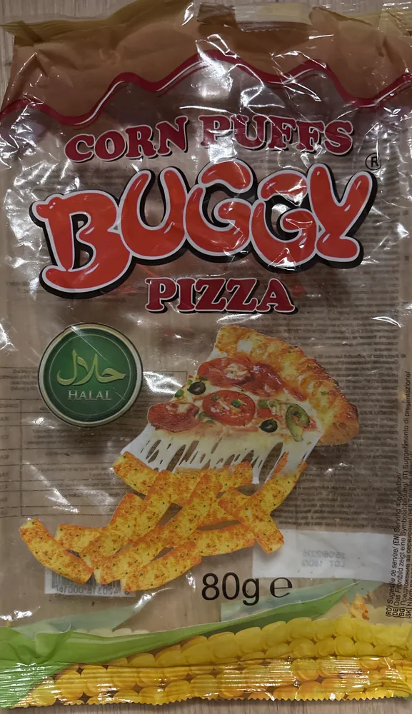 Buggy Corn Flips Pizza