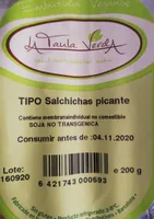 Salchicha picante vegana