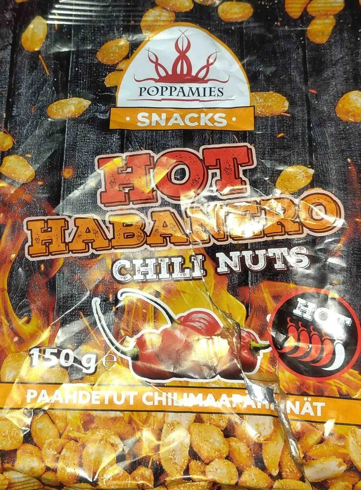 Hot habanero chili nuts
