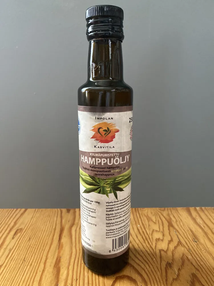 Kylmäpuristettu hamppuöljy