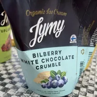 Bilberry white chocolate crumble