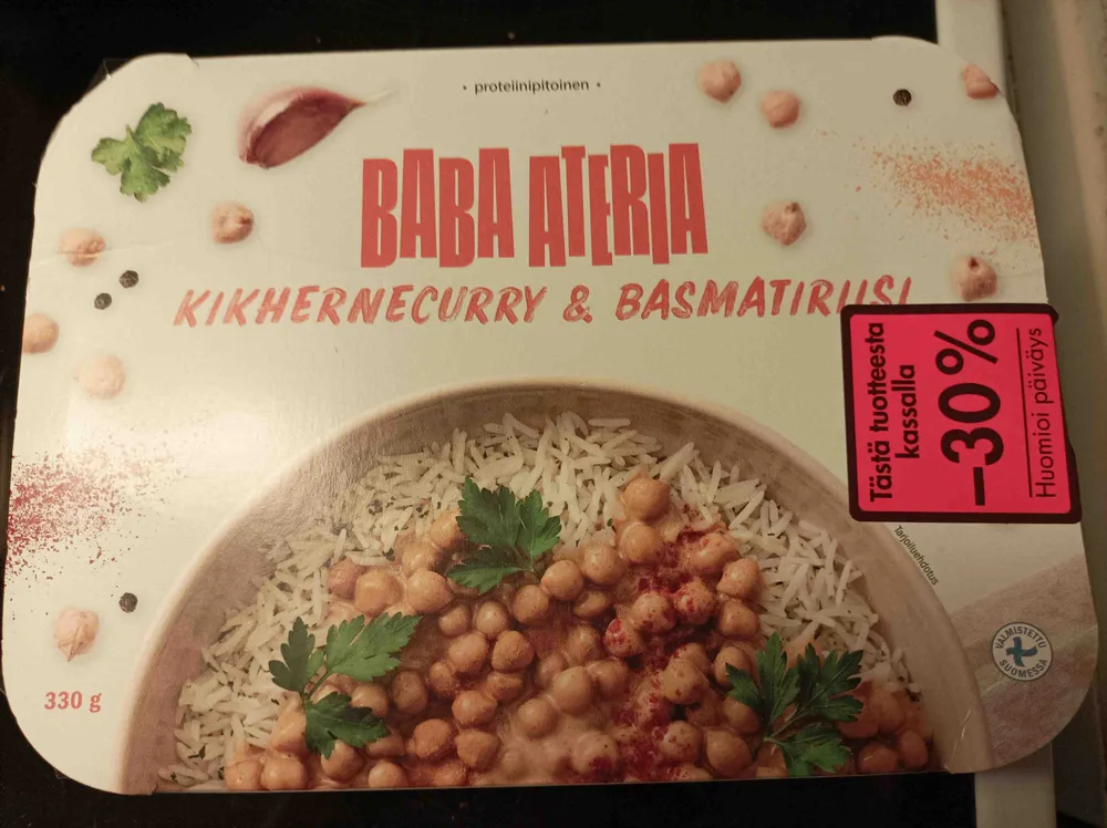 Kikhernecurry & basmatiriisi