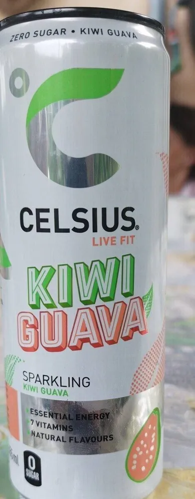 [Celsius Live Fit] Carbonated sugar free energy drink. Includes sweetener. Kiwi-guana flavour