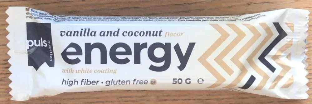 Energy Bar Vanilla and Coconut 50g