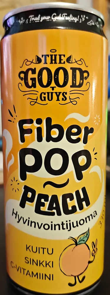 Fiber pop peach hyvinvointijuoma
