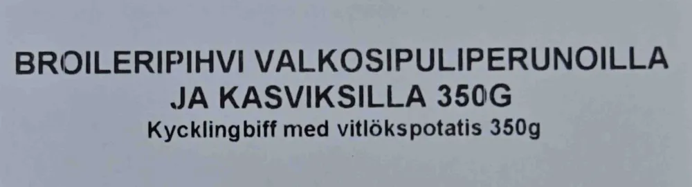 Broileripihvi valkosipuliperunoilla