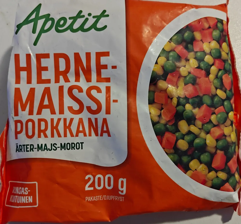 Herne-maissi-porkkana
