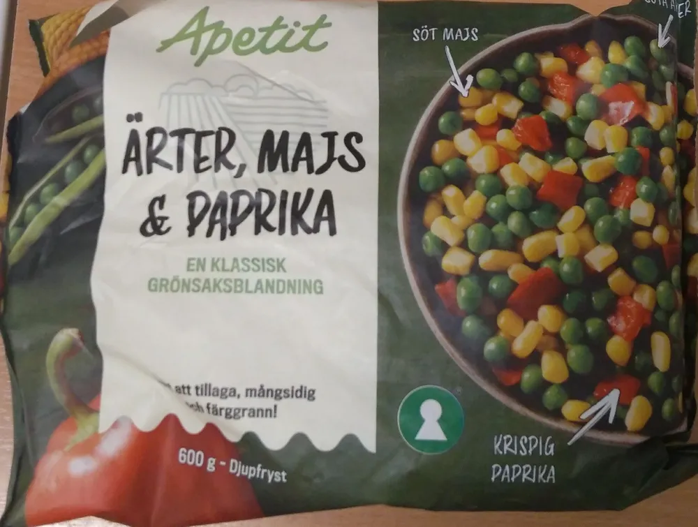 Ärter, majs & paprika