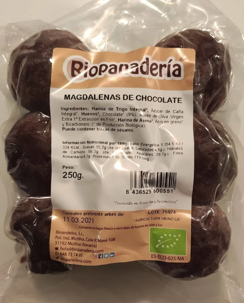 Magdalenas de chocolate