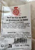 Pâté de foie du Nord la bourgeoise du Nord