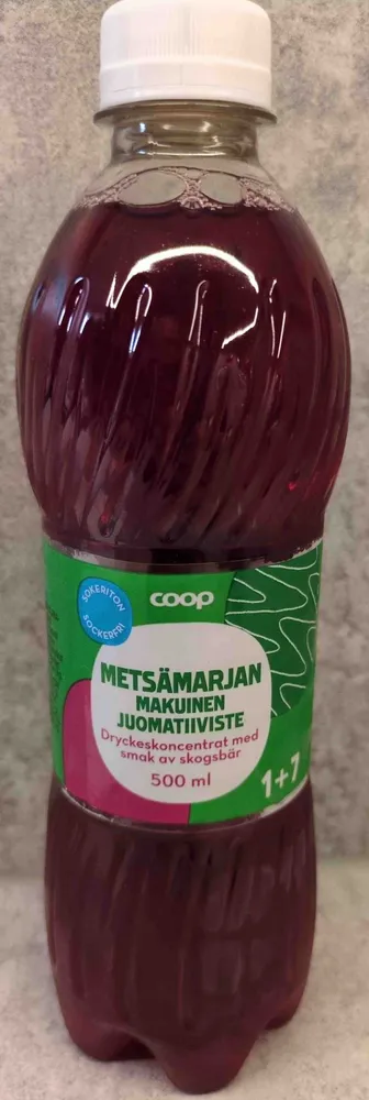 Metsämarjan makuinen juomatiiviste