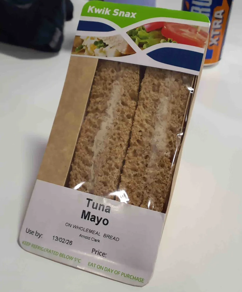 Tuna Mayo On Wholemeal Bread