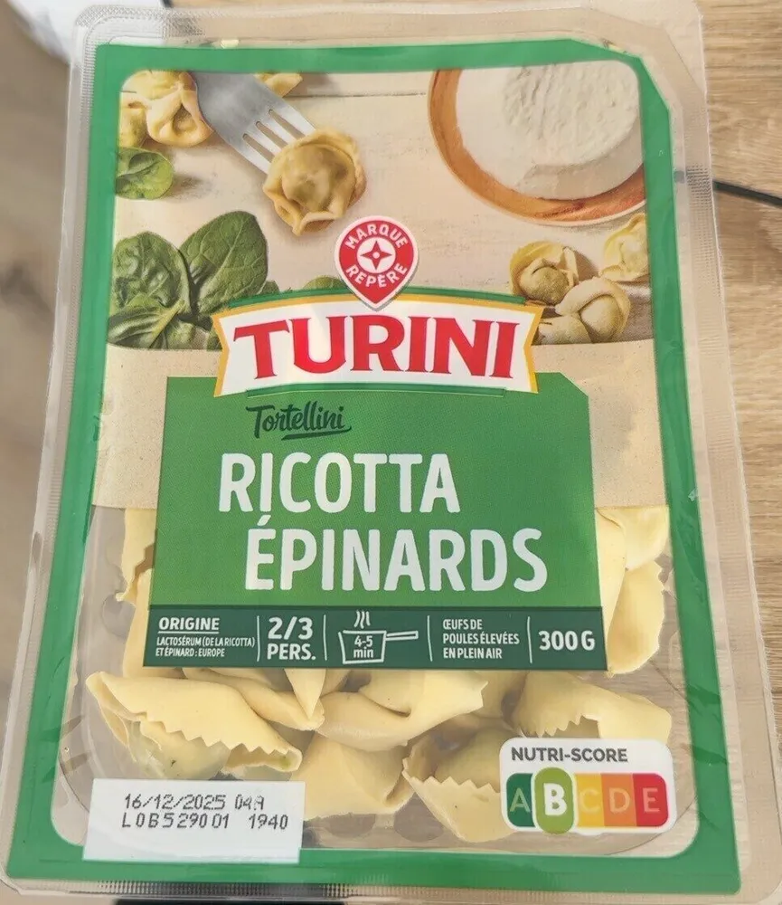 Tortellini ricotta épinards