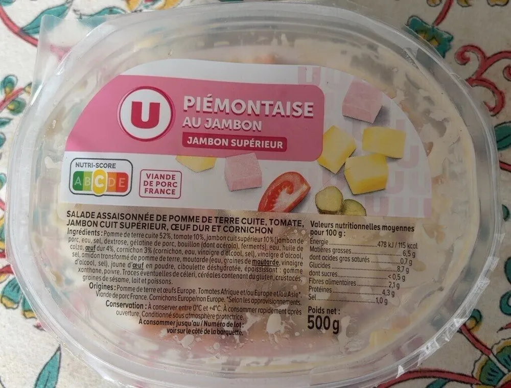 Piemontaise au jambon