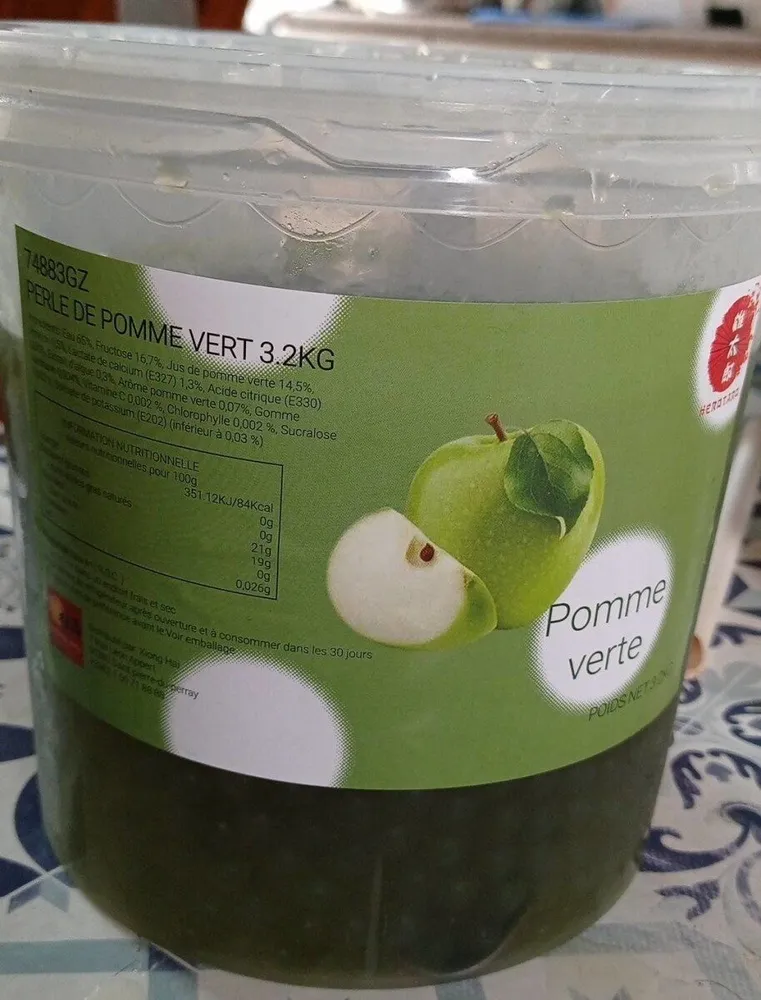 Perle de fruit pomme bubble tea
