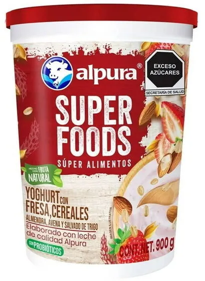 Yoghurt  super foods fresa con cereales