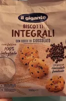 Biscotti integrali con gocce di cioccolato