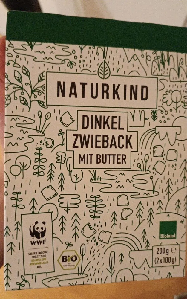Naturkind Dinkel Zwieback mit Butter