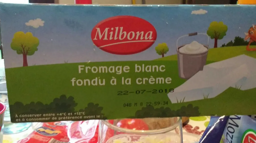 Fromage blanc fondu à la crème