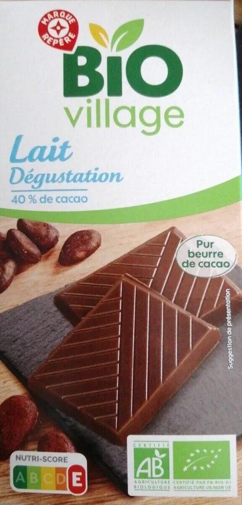 Chocolat au lait Bio dégustation