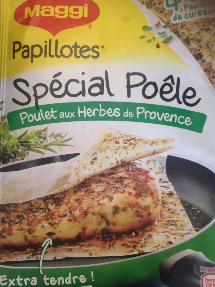 Papillotes Spécial Poêle Poulet aux Herbes de Provence