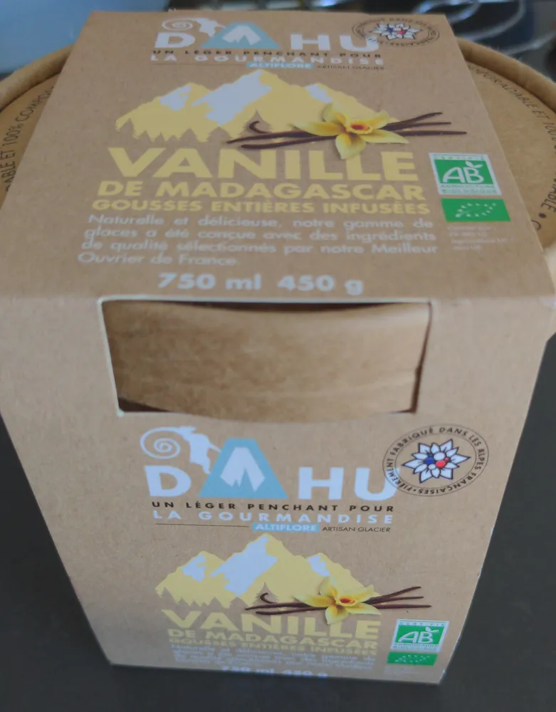 Glace vanille de Madagascar